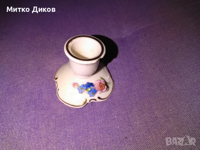 Порцеланова поставка стойка маркова немска за една свещ 