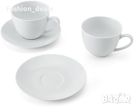 Нов Mikasa MKCHCAPPK2 Комплект от 2 порцеланови капучино чаши и чинийки Подарък, снимка 4 - Други стоки за дома - 42835549