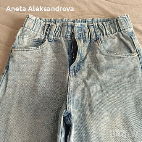 Дънки с широки с ластик., снимка 2 - Детски панталони и дънки - 56412087
