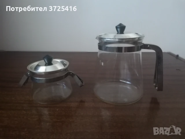 Сервиз за кафе 8 броя чаши и чинийки с каничка и захарница, снимка 4 - Сервизи - 51022328