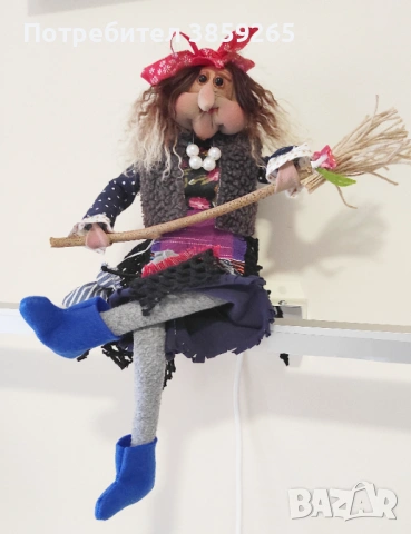 Кукла Баба Яга. Ръчно изработена.