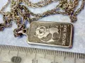 PANDA BAR Liberty Mint 1/4 oz. 999 Silver СРЕБЪРЕН ПЕНДАНТ СРЕБРО 999 със СРЕБЪРНА 925 ВЕРИЖКА 45669, снимка 7