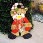 1800 Коледна декорация за стена Дядо Коледа Снежко Еленче със звънче, снимка 4