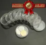 10 бр. прозрачни кръгли кутии за монети от 15 до 50 мм пластмасови капсули за съхранение клипси пред, снимка 18