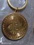 ПРОМО Златист метален релефен ключодържател Биткойн Bitcoin, снимка 2