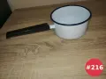 Нова българска емайлирана касерола (тенджера с дръжка) – ф17 см / 10 см, снимка 1