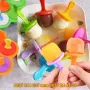 Форма за домашен сладолед и ледени близалки със 7 гнезда от силикон - КОД 4309, снимка 2