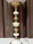 Комплект от две големи месингови порцеланови лампи - лампа, снимка 4