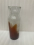Стъклена ваза с кракле-ефект в основата, снимка 2