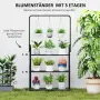 Етажерка за цветя Outsunny, 3-етажна етажерка за растения с висящи куки, снимка 10