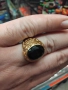 Мъжки овален пръстен с черен камък неръждаема стомана , много красив!, снимка 7