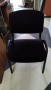 Посетителски офис стол текстилна дамаска  черна , снимка 1 - Столове - 44716139