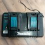 Makita DC18RD Оригинално Двойно бързо зарядно за 2 батерии с USB порт, снимка 2