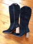 Дамски ботуши с ток НОВИ 41 номер, набук - естествена кожа, снимка 5