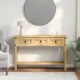 vidaXL Конзолна маса "Corona" 114x34,5x73 см Масивна дървесина, бор, снимка 3