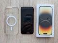 iPhone 14 pro 128gb Gold E-sim + калъф, снимка 1