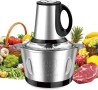 Електрическа мини мелачка за храна, 600W, 3 скорости, с 2-литрова купа от неръждаема стомана, снимка 1