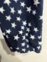 Марков еластичен поларен гащеризон с качулка и метален цип в тъмно синьо на бели звездички , снимка 3