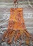 Лятна оранжева рокля с връзки L размер, снимка 1 - Рокли - 36880536