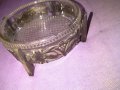 Кристална фруктиера за бонбони -ядки и други с метална инкрустация, снимка 8