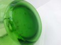 Стара стъклена кана цветно зелено стъкло, снимка 10