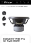 18' Субуфер Pride Tv3 18 _2500w Rms 5000w Max 2×1,6 ohm _Като Нов , снимка 11