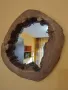 ОГЛЕДАЛО с рамка от дънер с жив вътрешен и външен ръб, снимка 5
