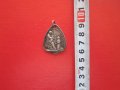 Старинен католически посребрен двустранен медальон, снимка 1 - Колиета, медальони, синджири - 29729291