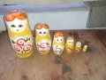 Матрьошка стара руска дарвена кукла 6 в 1, снимка 1