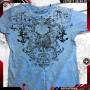 Автентична мъжка тениска Aqua VI Uncharted Waters- Blue Lava Wash M Medium