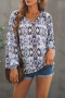Дамска блуза с дълъг ръкав и ефектен принт, снимка 1 - Блузи с дълъг ръкав и пуловери - 44791519