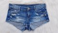 Къси дънкови панталони H&M XS - S, снимка 1 - Къси панталони и бермуди - 33809484
