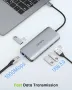 Omars USB C докинг станция  11 в 1 адаптер за двоен монитор с двоен 4K HDMI, VGA, Gigabit, снимка 3