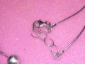 ИТАЛИАНСКО НЕЖНО СРЕБЪРНО КОЛИЕ СРЕБРО 925 с БЯЛА ПОЗЛАТА 43231, снимка 10