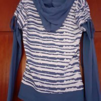 Нова памучна блуза с качулка , снимка 2 - Блузи с дълъг ръкав и пуловери - 30836370