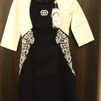 Маркова рокля POP ELITE , Италия , чисто нова с етикета, №38 , с орнаменти , камъни , апликации , снимка 15 - Рокли - 37415500