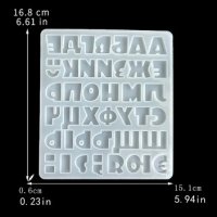 Главни печатни широки букви азбука кирилица български силиконов молд форма фондан гипс смола шоколад, снимка 1 - Форми - 42343221