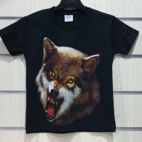 Нова детска тениска с дигитален печат Зъбат вълк, Серия Вълци, снимка 3 - Детски тениски и потници - 29902524