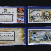 Банкнота $2 /2009-2003А/ colorized NIAGARA FALLS или GRAND CANYON NATIONAL PARK, снимка 1 - Нумизматика и бонистика - 39132244