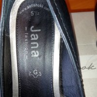 Jana Дамски кожени обувки с ток 5-6см , №38,5 черни, стелка 25см, снимка 17 - Дамски обувки на ток - 29080281