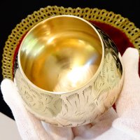 Английска бронзова чаша за бренди,коняк. , снимка 3 - Антикварни и старинни предмети - 37716525