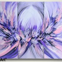 Феерия в лилаво" Абстрактна картина, снимка 1 - Картини - 36745700
