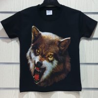 Нова детска тениска с дигитален печат Зъбат вълк, Серия Вълци, снимка 6 - Детски тениски и потници - 29902524