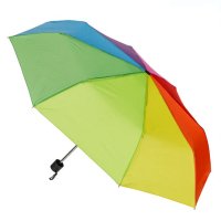 Чадър за дъжд Ръчен Многоцветен Rainbow 24см, снимка 3 - Други - 42877693