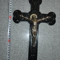 Стоманен старинен кръст разпятие религия Исус , снимка 7 - Антикварни и старинни предмети - 40538284