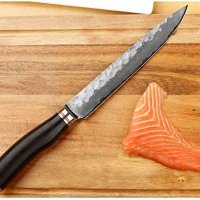 Нов 8 инчов Нож за дърворезба дървена дръжка с кожена обвивка Дом Кухня, снимка 4 - Други - 42446010