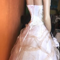 Булчинска рокля №6 - НОВА ! С воал, чанта, ръкавици и венче, снимка 3 - Сватбени рокли - 37367742