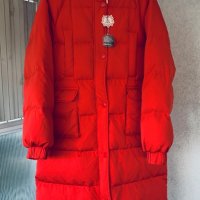  Модерно дълго палто ELF SACK гъши пух, снимка 15 - Палта, манта - 38108455