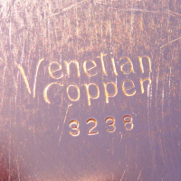  Меден поднос,плато Venetian Copper Канада. , снимка 4 - Антикварни и старинни предмети - 36470479