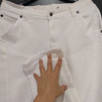 Armani jeans бял панталон с прав крачол 28, снимка 5 - Панталони - 29706458
